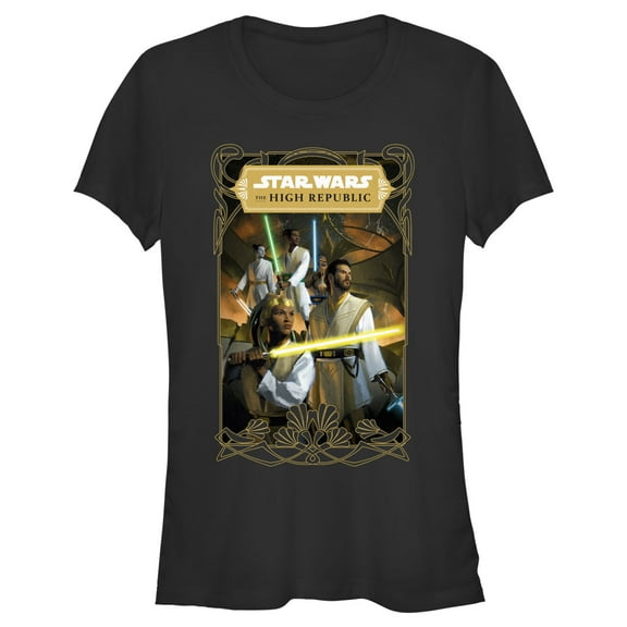 Junior's Star Wars The High Republic The Fallen Star Cover Graphic Tee Black X Large