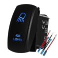 thumbnail image 1 of HAHDAXIA Blue Led Aux Light Rocker Switch with Jumper Wires 5Pin ON Off SPST Toggle Switch for Automotive 4x4 Caravan UTV Can-Am Commander ATV 12V/20A 24V/10A, 1 of 6