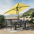 thumbnail image 3 of CorLiving Yellow Fabric 6.5ft x 6.5ft Square Tilting Market Patio Umbrella, 3 of 9