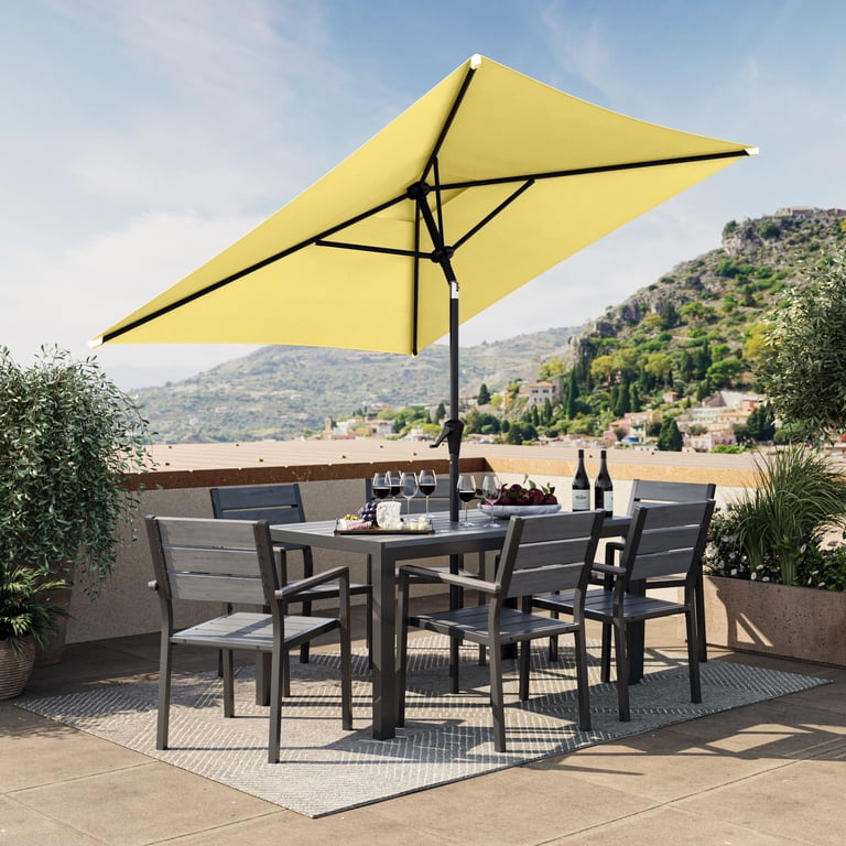 double wind vent patio umbrella VredHom Dual Top Wind Vent 11x11Ft Aluminum Offset Cantilever Patio Umbrella