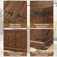 thumbnail image 5 of Joaxswe Coffee Table Set, Coffee Table & Two Bedside Table, Modern 3-Piece Living Room Nightstand Table Set, Brown, 5 of 10