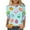 Light Blue, variant on ICHUANYI Women's New Trending Egg Print T-shirt 3/4 Sleeves Blouse Crew Neck Casual Tops Summer 2024