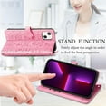 thumbnail image 2 of for Apple iPhone 13 (6.1 Inch) Cartoon Cute Wallet Case,Cat Dog Style Flip Phone Cover with ID Card Holder PU Leather Cases for Apple iPhone 13 MG Pink, 2 of 7