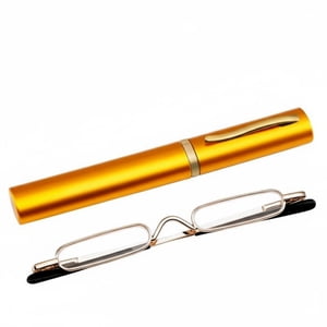predolo Pen Reading Glasses Lightweight Pen Case Reading Glasses Crystal-Clear Lenses Compact Pocket Readers for On the Go