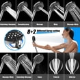 Showerhead 8Mode High Pressure Showerhead 59" Inches Extralong Hose