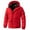 Red, variant on TFEOQRY Men's Solid Color Hooded Padded Coats Winter Thermal Long Sleeve Hooded Heavy Coat Button Zipper Casual Outcoat White