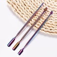 thumbnail image 3 of Empujador Removedor de Uñas 3 en Paquete Acero Inoxidable Morado shamjiam, 3 of 9