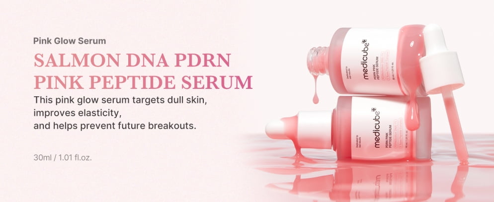 Medicube Intensive Moisture & Skin Plumping Set – Salmon DNA PDRN Pink Peptide Serum + One-Day Pink Drop Ampoule – Hydrating & Radiance Boosting Korean Skincare Duo