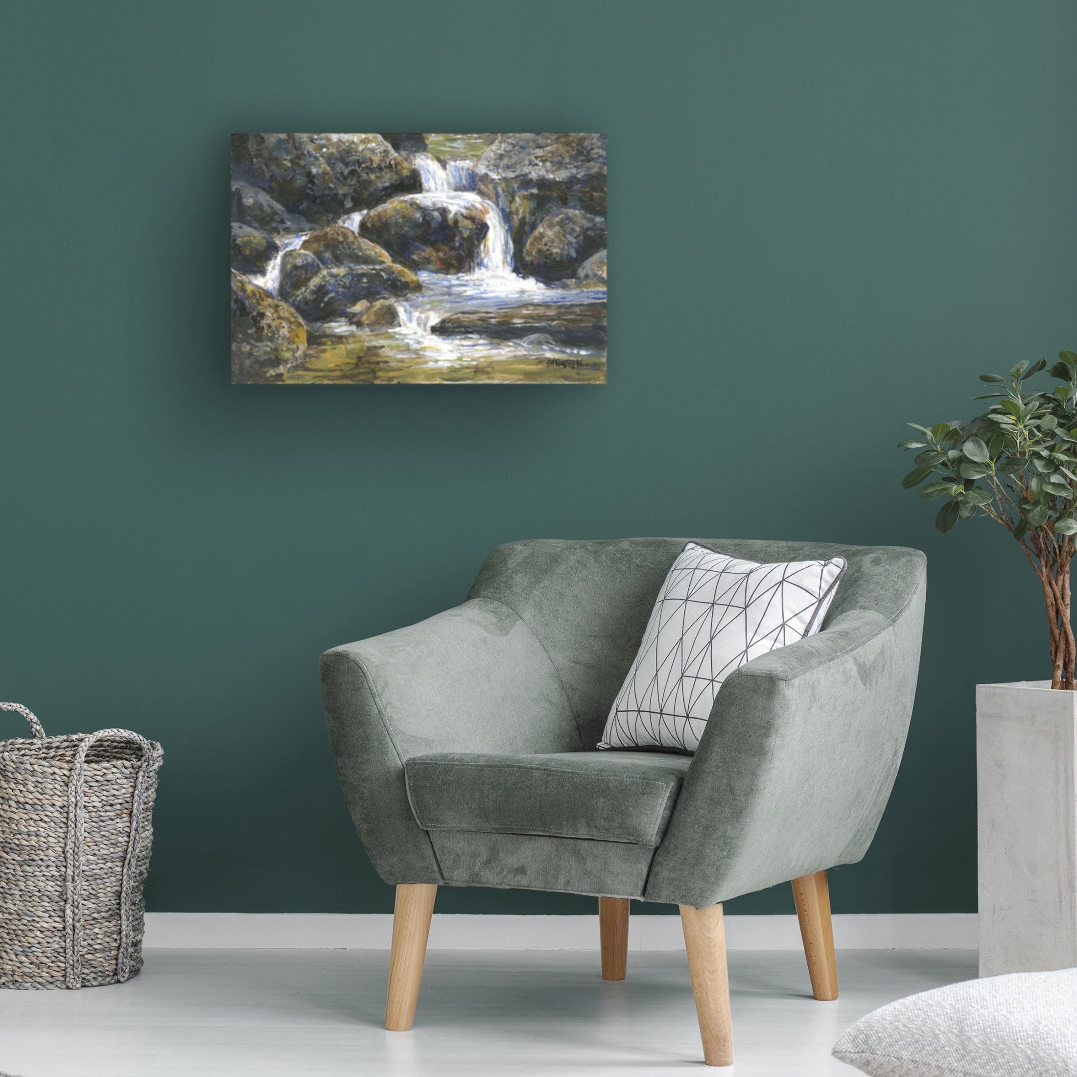 Canvas Wall Art - John Morrow 'Water Study' Wall Art for Living Room, Bedroom, or Office Décor by Trademark Fine Art - 32 x 22 Inches