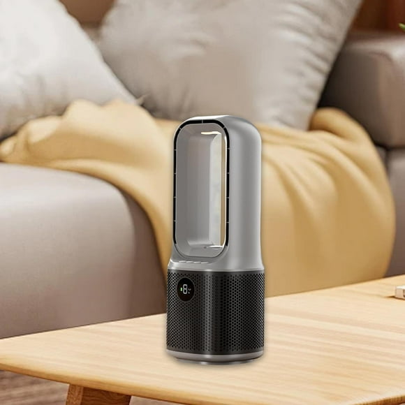 Ventilador de escritorio sin aspas, personal, robusto, silencioso, 9 velocidades ajustables, recargable por USB, ideal para viajes, sala de estar, gris