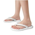 thumbnail image 6 of Anuirheih Flip Flops for Women Lightweight Thicken Sole Pillow Slippers Cute Cushioned Slippers Soft Foam Non-Slip Shower Bathroom Slides Sandals(White), 6 of 6