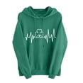 thumbnail image 1 of WZXFASHION Chandails de la Saint-Valentin pour Femmes, Chandail à Capuchon Mignon à Motif, Chandail à Col Rond Décontracté à Manches Longues, Soldes de Liquidation, Chandail Thermique, 1 of 5