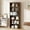 Rustic Brown, variant on YEXJ 6-Tier Open Bookcase and Bookshelf, Floor Standing Wood Display Storage Shelves 71 Inch Tall Bookcase Home Decor Furniture for Home Office, Living Room, Bed Room-1 Pack-Black