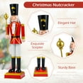 thumbnail image 2 of Gymax 32.5'' Outdoor Christmas Nutcracker w/High Hat & Beautiful Scepter Uniform & Boots Black, 2 of 6
