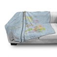 thumbnail image 3 of Phillipine Soft Flannel Fleece Throw Blanket, Philippines Administrative Political Map Cities and Seas Cartography Themed, Cozy Plush for Indoor and Outdoor Use, 70" x 90", Multicolor, by Ambesonne, 3 of 6