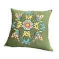 thumbnail image 2 of yuksok Embroidery Kit Pillow Cover Chinese Cushion Case Couch Decor Gift Needlework Green, 2 of 9