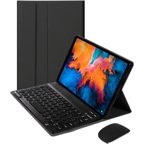 Funda con Teclado y Mouse para Lenovo Tab M10 Plus 10.6 (2022 3rd Gen) / TB-125F TB-128F, Cubierta Inteligente Delgada y Ligera con Teclado Bluetooth Inalámbrico Desmontable para 10.6" Lenovo M10