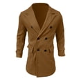 thumbnail image 4 of KKBOTIVE Trench Coat for Mens Fall Winter Overcoat Casual Outerwear Jacket for Daily Wear Men's Fashion Brown Size: M, 4 of 4