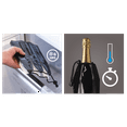 thumbnail image 3 of Vacu Vin Active Cooler Champagne Chiller - Reusable, Flexible Wine Bottle Cooler - Black - Champagne Cooler Sleeve For Standard Size Bottles - Insulated Champagne Bottle Chiller, 3 of 7