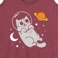 thumbnail image 3 of Instant Message - Astronaut Cat - Women's Racerback Tank Top, 3 of 6
