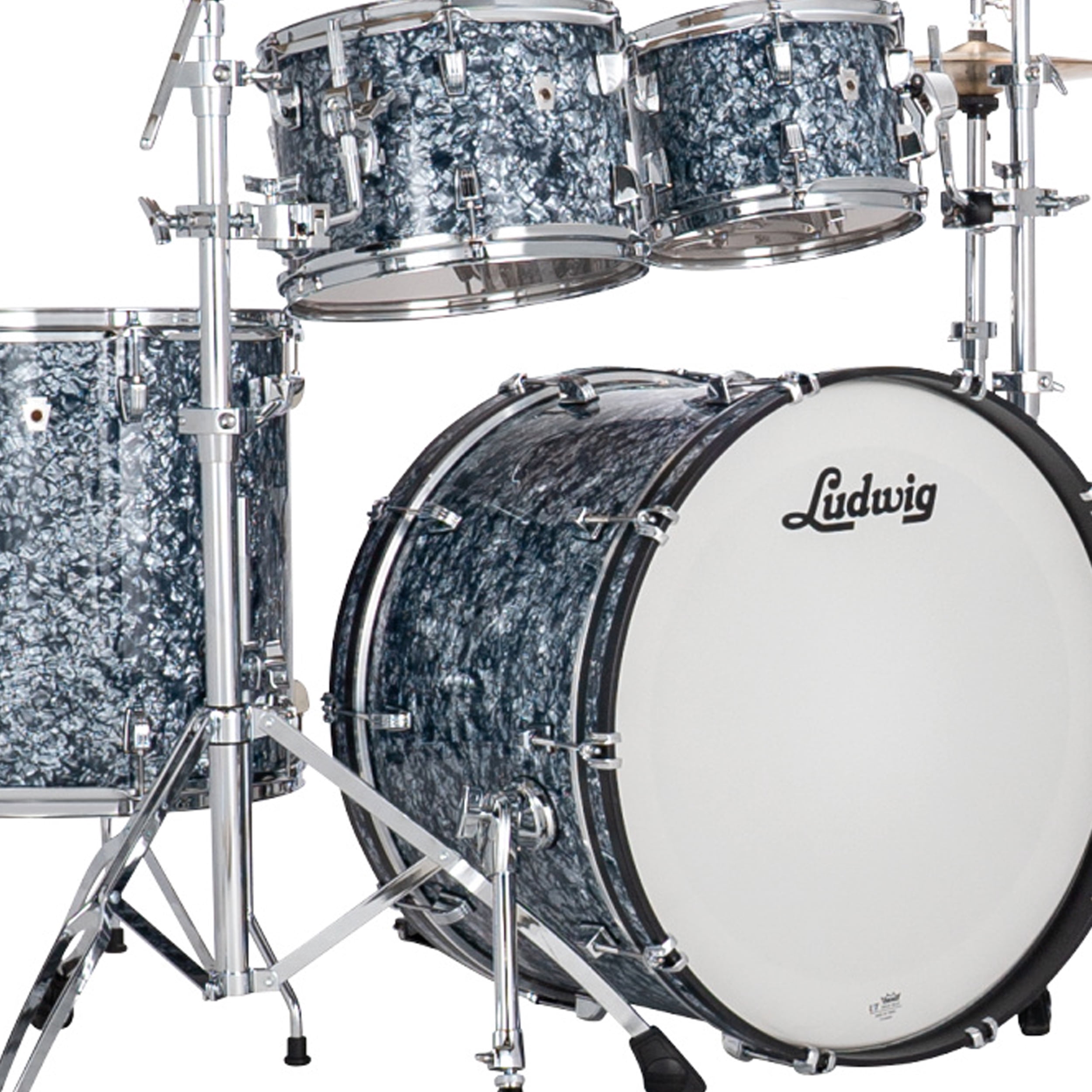 Ludwig NeuSonic 4-Piece Mod 2 Shell Pack With 22" Bass Drum Satin Blue Pearl