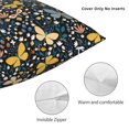 thumbnail image 3 of Honeii Flowers Butterfly Print Throw Pillow, Square Decorative Pillow Forms Soft Fluffy Plump Pillow Decorative Pillow Inserts,Couch Pillows-18"x18", 3 of 7