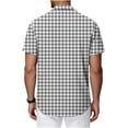 thumbnail image 7 of COSFO Casual Button Down Shirts for Men Plaid Summer Short Sleeve Beach Shirt Vacation Loose Fit Collared Men Shirts, 7 of 7
