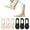 036- 3nude+3black, variant on 6 Pairs Ice Silk No Show Socks for Women, Invisible Ultra Low Cut Liner Breathable Non-Slip Socks for Flats Loafers