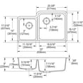 thumbnail image 6 of Elkay Quartz Classic 33" x 20-11/16" x 9", Offset 40/60 Double Bowl Undermount Sink, Black, 6 of 7