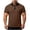 Mens Shirts Coffee, variant on Big & Tall Mens T-Shirt Button Down Lapel Short Sleeve Color Block Casual Outdoor Work Tee Fathers Gift