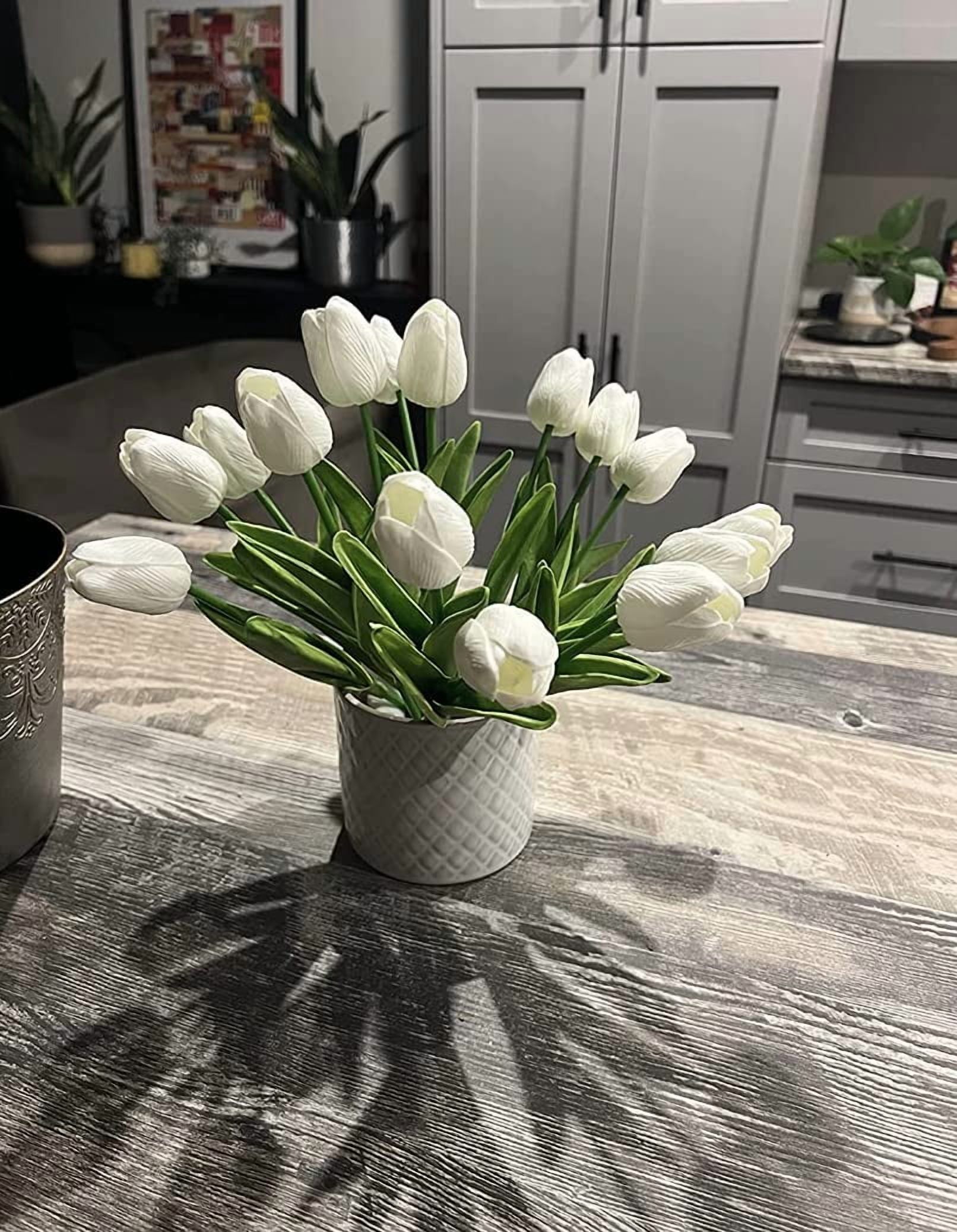 15 Pcs Artificial Tulips Flowers Real Touch Fake Flowers Artificial Flowers Arrangement Bouquet Decoration