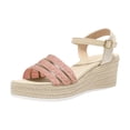 thumbnail image 5 of Rokment Womens Espadrilles Wedges Dressy Sandals Fashionable Casual Open Toe Platform Chunky High Heels Dress Summer Shoes for Ladies Woman Beach Vacation Pink Size 9, 5 of 6