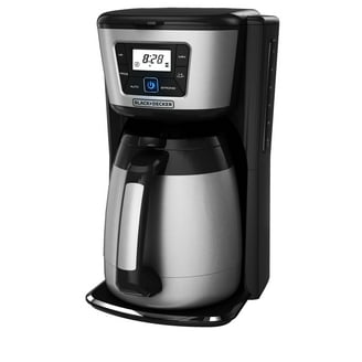 BLACK+DECKER 8-Cup Thermal Programmable Coffee Maker, Stainless Steel and  Black, CM1609 - Walmart.com