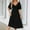 B91 Black Plus Size Summer Dresses Clearance Under $5, variant on Cagogo Women Summer Spring Short Sleeve Curvy Dresses Under $10 Plus Size Flowy Swing Empire Waist Maxi Long Dress Sexy V Neck Bowknot Elegant Black Church Dress