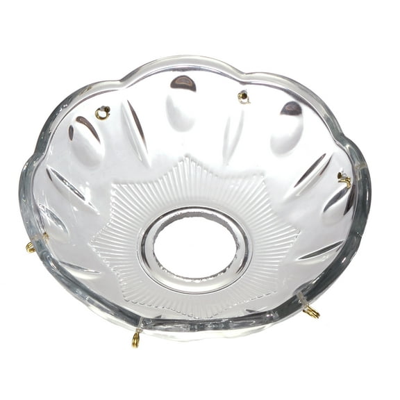 B&P Lamp® 4 Inch Pressed Glass Bobeche With 4 Pins