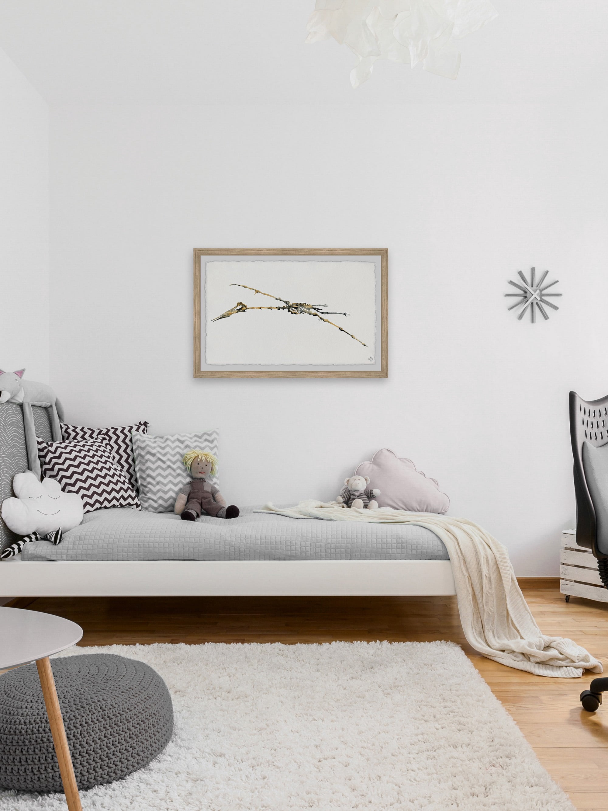 Marmont Hill Pterodactyl Skeleton Framed Wall Art