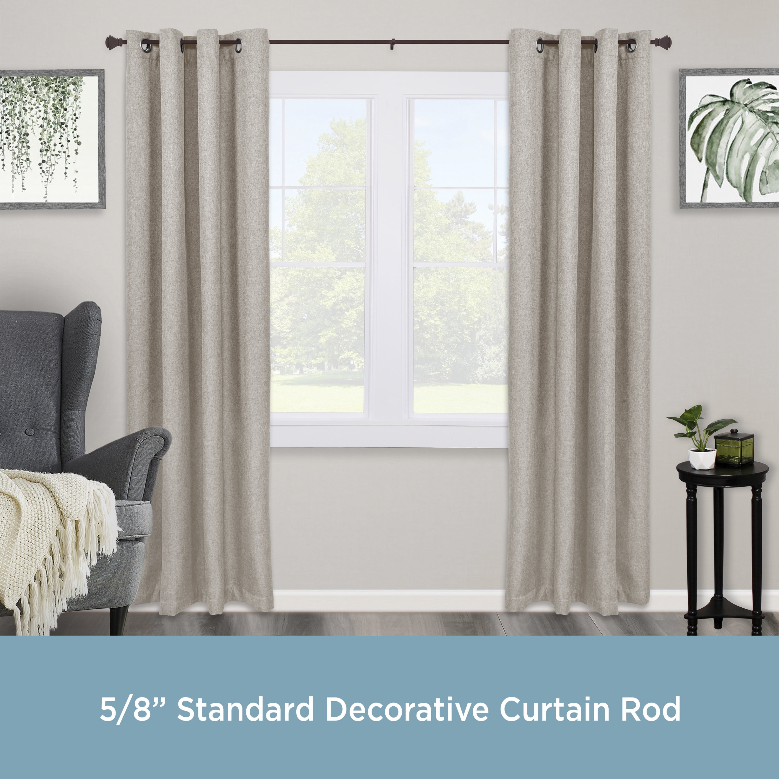 Kenney Iverson Curtain Rod, Espresso