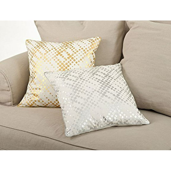 Lustrous Metallic Foil Decorative Throw Pillow (Silver)