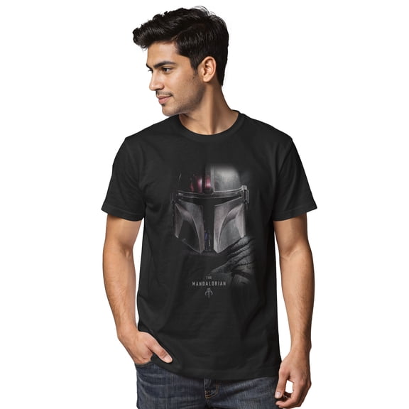 Men's Star Wars: The Mandalorian Bounty Hunter Shadow Graphic Tee Black Small