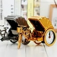 thumbnail image 4 of Retro Rickshaw Car Alarm Clock Plastic Desktop Decoration Home Model Bedside Clock Mechanical Movement, 4 of 4