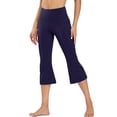 thumbnail image 2 of Trgacdwlo Flare Capri Leggings for Women High Waisted Yoga Pants Women Stretchy Slim Fit Workout Athletic Yoga Pants Blue L, 2 of 8
