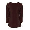 thumbnail image 4 of Long Sleeve Tops Pullover Sweaters for Women Casual Solid Long Sleeve Jumper Sweaters Blouse Sweaters for Women Brown XXL, 4 of 5