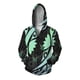 thumbnail image 4 of Ropa de calle de otoño para hombre, sudaderas con capucha con cremallera, sudaderas con capucha con estampado floral retro cruzado, sudaderas con capucha casuales holgadas y elegantes para hombre, 4 of 4