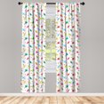 thumbnail image 3 of Ambesonne Love Curtains, Heart Branches Colorful, Pair of 28"x95", Multicolor, 3 of 5