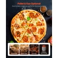 thumbnail image 3 of Horno de pizza VEVOR de doble combustible para exteriores, horno de pizza de 30 cm (12 pulgadas) para leña y gas propano, horno de pizza portátil para pellets y propano con termómetro, carcasa negra, 3 of 9