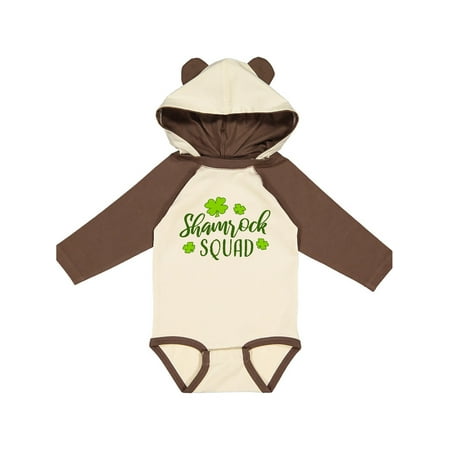 

Inktastic Shamrock Squad with Four Leaf Clovers Gift Baby Boy or Baby Girl Long Sleeve Bodysuit
