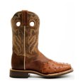 thumbnail image 2 of Dan Post Men's Exotic Full Quill Ostrich Western Boot Broad Square Toe Tan 9 D(M) US, 2 of 7
