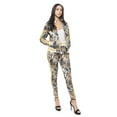 thumbnail image 2 of Victorious Women's Jungle Floral Tiger 2 Piece Tracksuit Set - Sweatshirt Jacket and Sweat Pants VL207 - Off-White - Small, 2 of 6