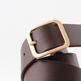 thumbnail image 3 of SWSMCLT Women's Faux Leather Belt Chic Slim Fashion Casual Faux Suede Leather Metal Buckle Thin Belt for Dress Jeans Belts Coffee Golden One Size 2, 3 of 4