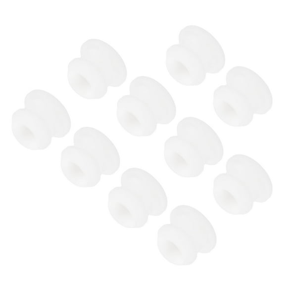 Unique Bargains Bouchons de Trou de Verrouillage en Silicone, Couvercle de Panneau en Caoutchouc Type Flush Rond pour Cuisine 9.5mm Blanc, 10 Pcs